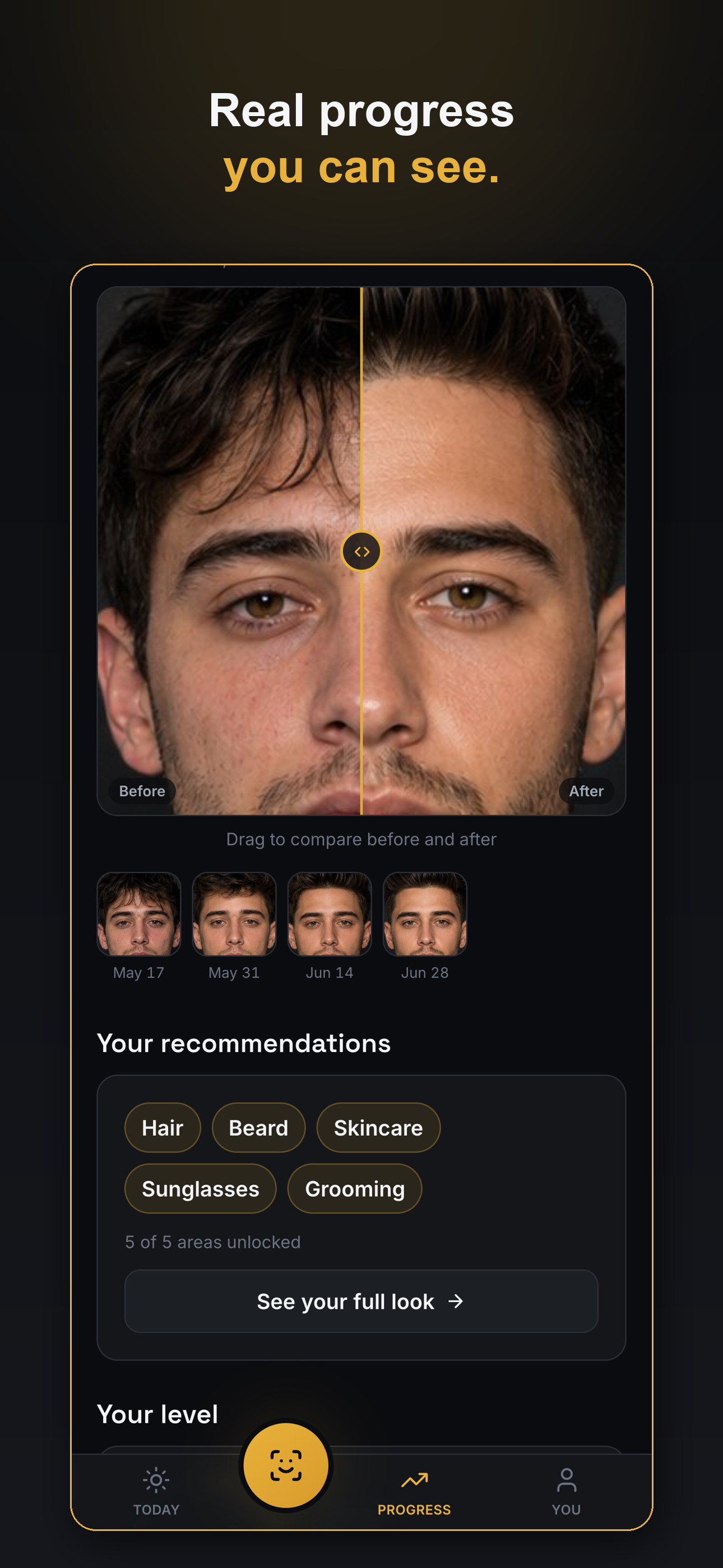 Progress tracking over time